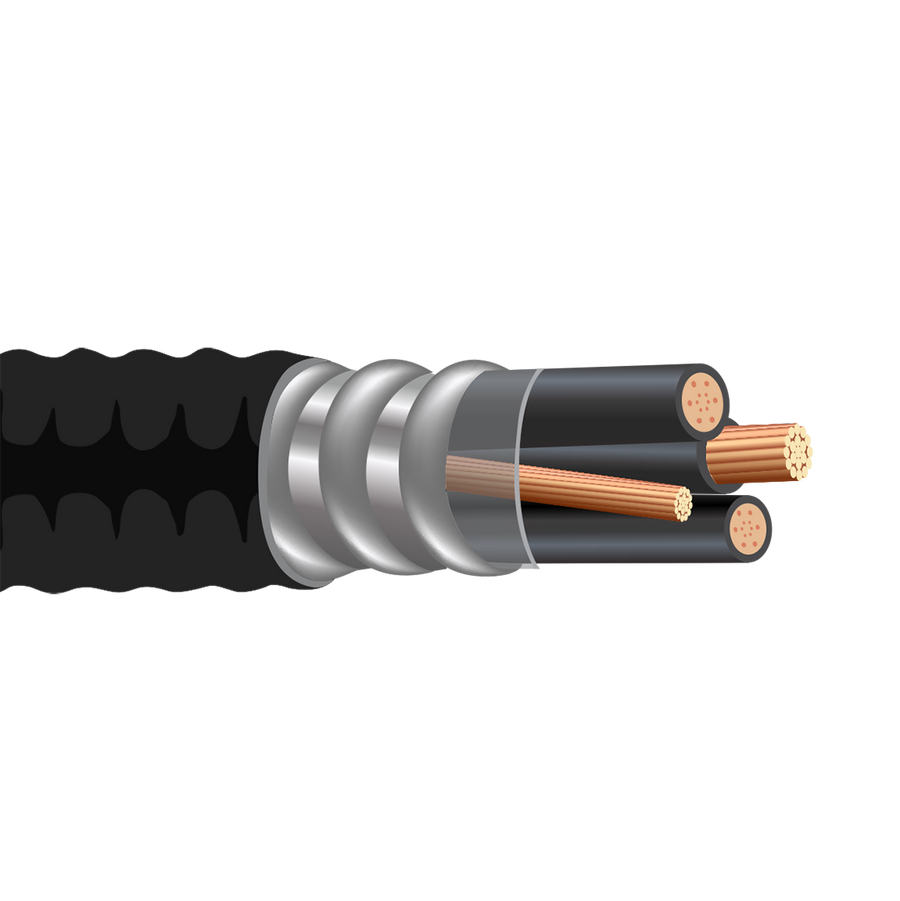 350-3 CONTINUOUSLY WELDED ARMOR CABLE MV-105 MC-HL SHIELDED EPR INSULATION 5kV