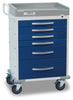 Rescue Series Anesthesiology Medical Cart 6 Blue Drawers Detecto RC33669BLU