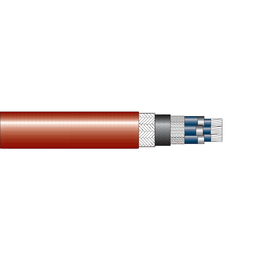 3 x 50 mm² RFOU P3/P10 6/10KV Flame Retardant MV Halogen Free and MUD Cable