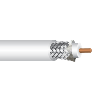 RG6 Plenum Solid Bare Copper 75Ohms Al Foil Braid TC PVC Alloy Jacket Serial Digital Cable