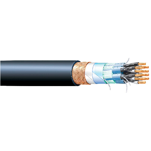 TFOI(IC)10T20AWG(0.75MM2) 20 AWG 10 Triads 250V Shipboard Flame Retardant Copper Wire Braid Shield AL/PS Tape Screened Cable