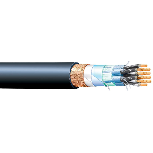 TFOI(IC)30P16AWG(1.5MM2) 16 AWG 30 Pairs 250V Shipboard Flame Retardant Copper Wire Braid Shield AL/PS Tape Screened Cable