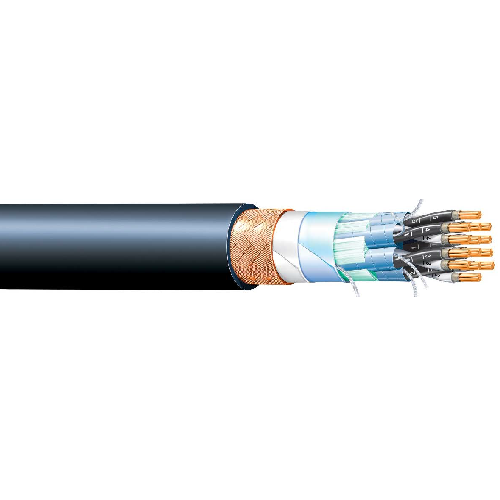 TFOI(IC)2P20AWG(0.75MM2) 20 AWG 2 Pairs 250V Shipboard Flame Retardant Copper Wire Braid Shield AL/PS Tape Screened Cable