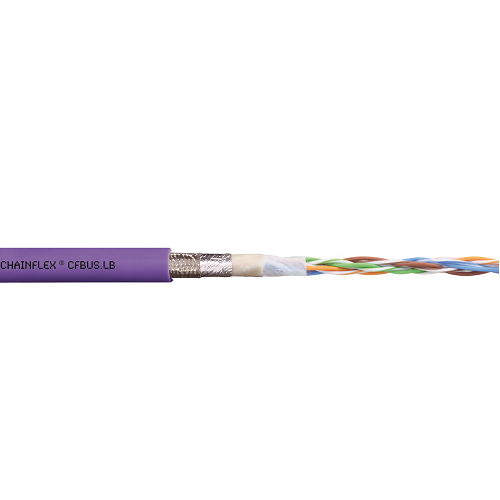 Igus CFBUS-LB-049 26 AWG 4P Stranded Bare Copper Shielded TC Braid TPE 50V Chainflex® CFBUS-LB Bus Cable