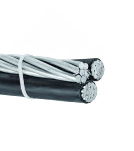 500' 4-4-4 Periwinkle Aluminum Triplex Overhead Service Drop Cable