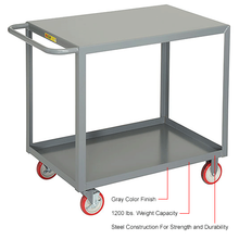 All Welded Service Cart LG-2436-BRK 2 Shelves Flush Top 24 x 36 Little Giant LG-2436-BRK