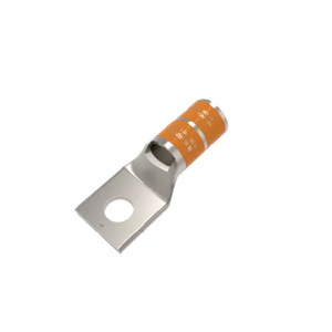 Burndy YA27L2 3/0 AWG 1/4" Stud 1 Hole Inspection Window Standard Barrel Copper Terminal Lug