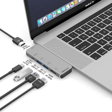 5 Ports Multimedia Hub USB-C Adapter Dual HDMI with Power Delivery 3.0 X40225