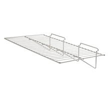 24"W X 12"L Straight Wire Shelf For Slatwall - Epoxy Chrome Econoco SWEC/2412 (Pack of 6)