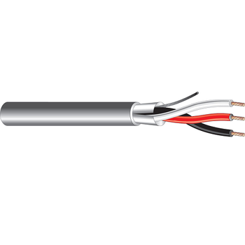 West Penn 300 22 AWG 3C Solid BC Shielded Aluminum Foil TC CMR PVC Low Voltage Audio Communication Cable