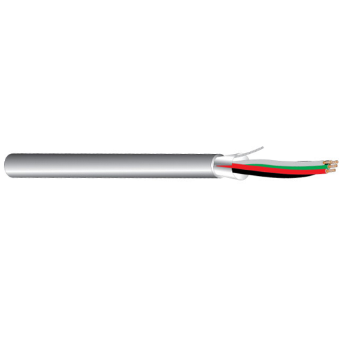 West Penn 3011 20 AWG 4C 7x28 Stranded BC Shielded Aluminum Foil TC CMR PVC Low Voltage Audio Communication Cable