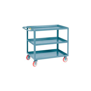 Welded Service Cart With 3 Lip Shelves 1200 lb Capacity 36"L x 24"W x 35"H Gray Little Giant 3LGL-2436-BRK