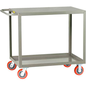 Welded Service Cart w/2 Shelves 2000 lb Capacity 60"L x 30"W x 35"H Gray LG-3060-6PY