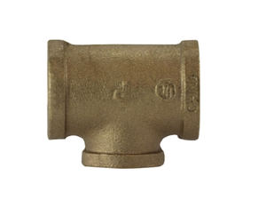 3/4" X 3/4" X 1/4" Bronze Reducing Branch Tee And Fittings 44282
