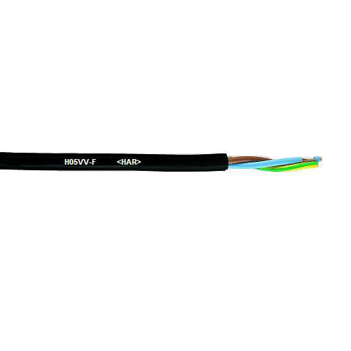 17 AWG 2 Cores H05VV-F Bare Copper Light-Duty PVC 500V Flexible Cable 4001702