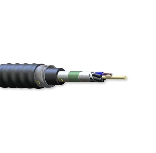 Corning Multi Fiber 50µm, 62.5µm Industrial LSZH Tray Rated LT Gel Free Interlocking Armored Cable