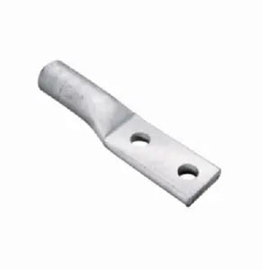 Burndy YA2CA9DT 2 AWG 1/2" Stud 3/4" Stud 2 Hole Short Barrel Aluminum Terminal Lug