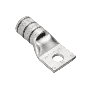 Burndy YAV28L13BOX 4/0 AWG 5/8" Stud 1 Hole Uninsulated Ring Standard Barrel Copper Terminal Lug