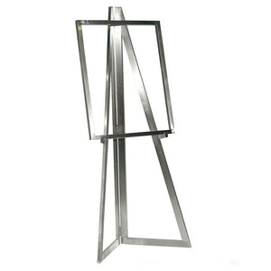 Bauhaus Floor Standing Folding Easel - Satin Chrome Econoco BH80SC