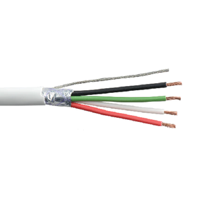 16 AWG 4C Stranded Bare Copper Shielded Al Polyester Plenum Remguard 300V Vigilance Security Cable