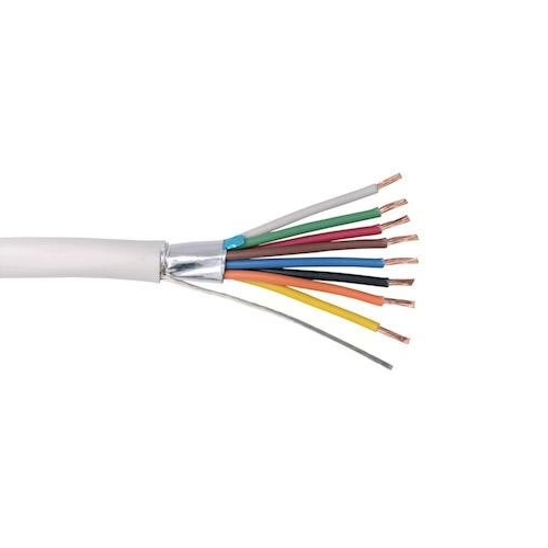 18 AWG 8C Stranded Bare Copper Shielded Al Polyester Plenum Remguard 300V Vigilance Security Cable