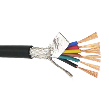 18 AWG 6C Stranded Bare Copper Shielded Direct Burial PE 300V Vigilance Security Cable