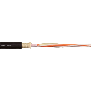 Igus CFLG-2LB-PUR-62-5/125 2Fiber Gradient Glass 62.5μm Multimode Shielded Aramid Braid PUR Chainflex® CFLG88 Optical Cable