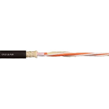 Igus CFLG-2LB-PUR-50/125 2Fiber Gradient Glass 50μm Multimode Shielded Aramid Braid PUR Chainflex® CFLG88 Optical Cable