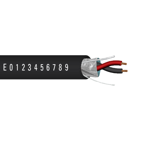 20 AWG 2C Bare Copper Shielded Plenum Low Smoke PVC Jacket 75C 300V Mic Line Level Control Cable