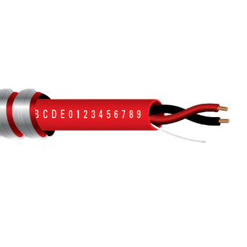 14 AWG 2C Soild Bare Copper Unshielded FPLP Al Metal Clad Armor Fire Alarm Cable