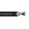 22 AWG 4C Bare Copper Shielded Plenum Low Smoke PVC Jacket 75C 300V Mic Line Level Control Cable