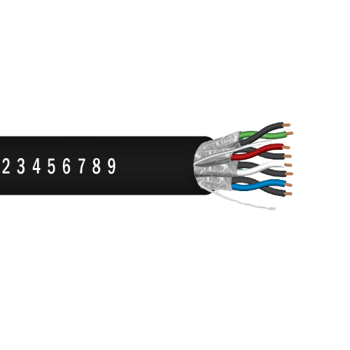 22 AWG 4P Tinned Copper Individually Shielded Plenum FEP PVC Jacket 300V Mic Line Level Contol Cable