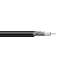 Wavenet RG6OSPBK2 18 AWG 1C Solid Copper Clad Steel RG6/U Dual Shielded Direct Burial CATV 75Ohm Coaxial Cable