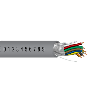 22 AWG 8C Strand Bare Copper Shielded Riser Al Mylar Low-Smoke PVC Security Access Control Cable