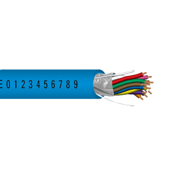 22 AWG 12C Strand Bare Copper Shielded Riser Al Mylar Low-Smoke PVC Security Access Control Cable