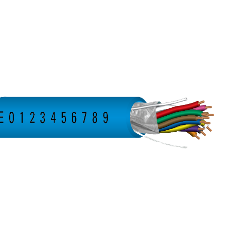 22 AWG 12C Strand Bare Copper Shielded Riser Al Mylar Low-Smoke PVC Security Access Control Cable