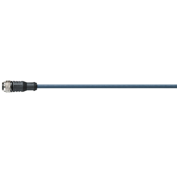 Igus MAT9043700 22 AWG 4C Straight M12 x 1 Bare Copper Unshielded TPE Sensor/Actuator 3M Chainflex® CF.INI CF9 Connection Cable