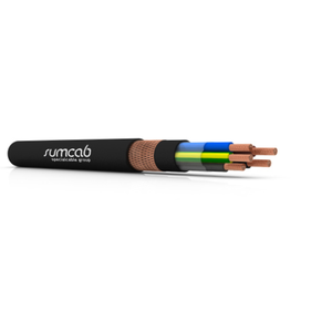 Sumflex® 120500020180000 18 AWG 2C Bare Copper Shielded TC Braid PCP RRC4N-F 300/500V Rubber Cable