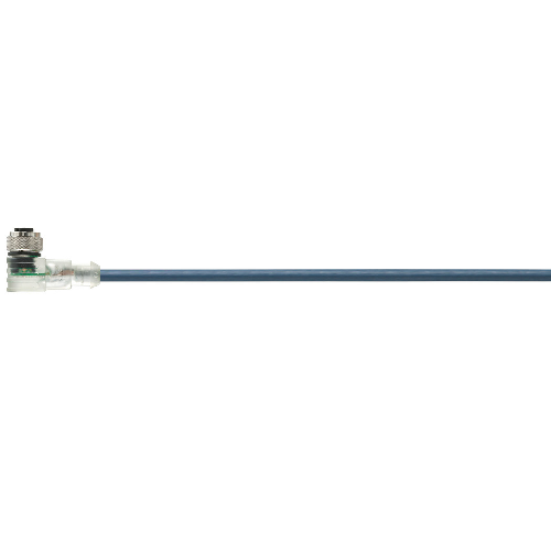 Igus MAT9043713 22 AWG 4C Angled W/ LED M12 x 1 Bare Copper Unshielded TPE Sensor/Actuator 5M Chainflex® CF.INI CF9 Connection Cable