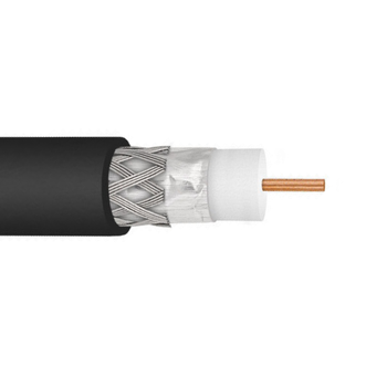 14 AWG 1C Soild BCCS Dual Shield Al Braid RG11/U Riser CMR PVC CATV Broadcast Coaxial Cable