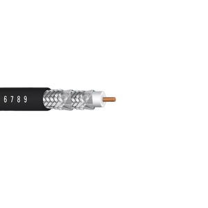 18 AWG 1C Soild CCS Quad Shield Al Braid RG6/U Riser CMR PVC CATV Broadcast Coaxial Cable