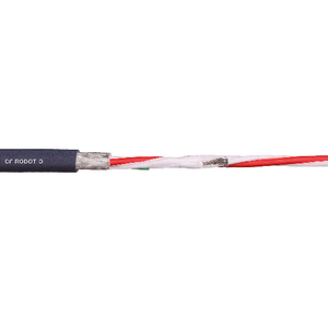 Igus CFROBOT8-060 22 AWG 2P Stranded Bare Copper Shielded TC Braid PUR 30V Chainflex CFROBOT8 Bus Cable