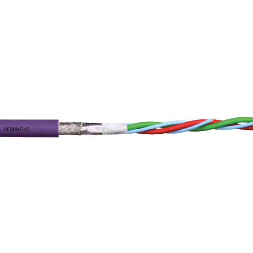 Igus CFBUS-PVC-052 26 AWG 4P Stranded Bare Copper Shielded TC Braid 50V Chainflex® CFBUS-PVC Bus Cable