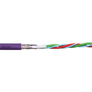 Igus CFBUS-PVC-060 22 AWG 2P Stranded Bare Copper Shielded TC Braid 50V Chainflex® CFBUS-PVC Bus Cable