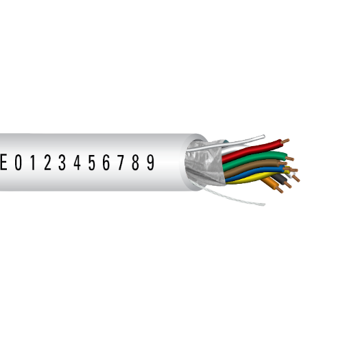 18 AWG 8C Strand Bare Copper Plenum Shielded Al Mylar Low-Smoke PVC Temperature Control Cable