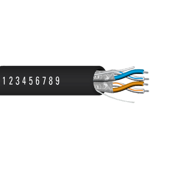 24 AWG 2P Tinned Copper Plenum Individually Shielded FEP PVC 75C 300V AES DMX Low Voltage Cable