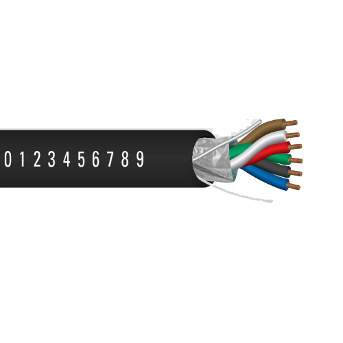 Security Bare Copper Plenum Shielded Al Mylar 37Ohms PVC 75C 300V Lighting Control Cable