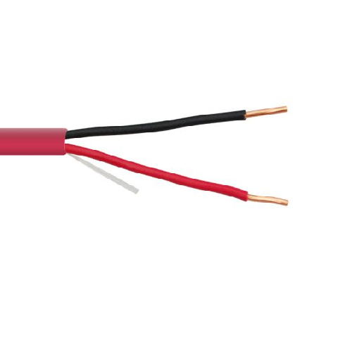 12 AWG 2C Solid Bare Copper Unshielded FPLP Plenum Polymer Remguard 300V Fire Alarm Cable