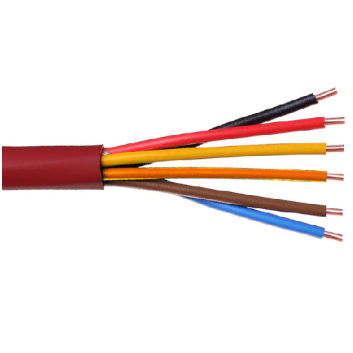 14 AWG 6C Solid Bare Copper Unshielded FPLP Plenum Polymer Remguard 300V Fire Alarm Cable