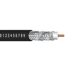 18 AWG 1C Solid CCS RG6/U Riser 75Ohms Quad Shield Foil Al Braid FR PVC Coaxial Cable